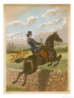 10031836%7ELady-Jumping-a-Wall-Side-Saddle-on-a-Brown-Horse-Posters.jpg